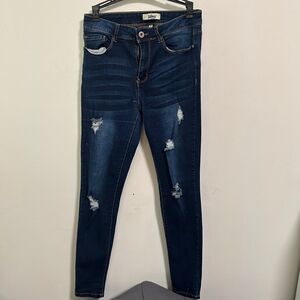 Vibrant California Distressed Skinny Jeans